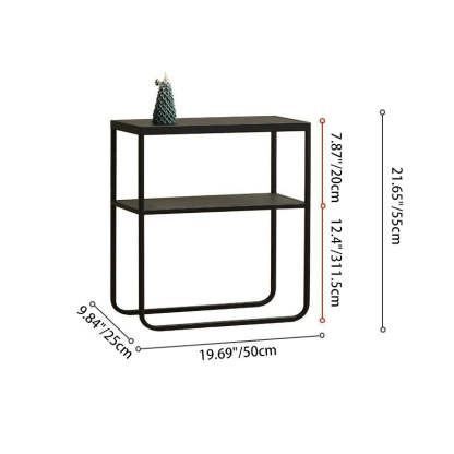 Minimalist Iron 2-Tier Side Table