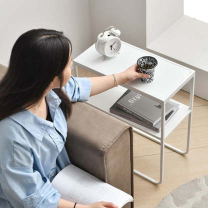 Minimalist Iron 2-Tier Side Table