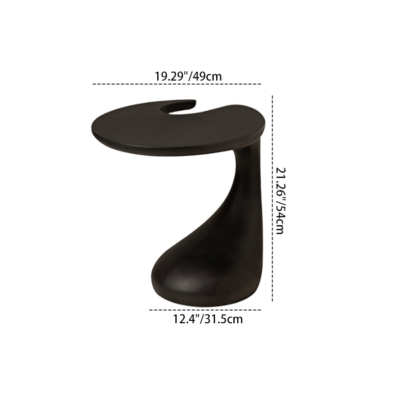 Contemporary Plastic Dolphin-Curve Side Table