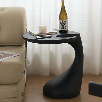Contemporary Plastic Dolphin-Curve Side Table