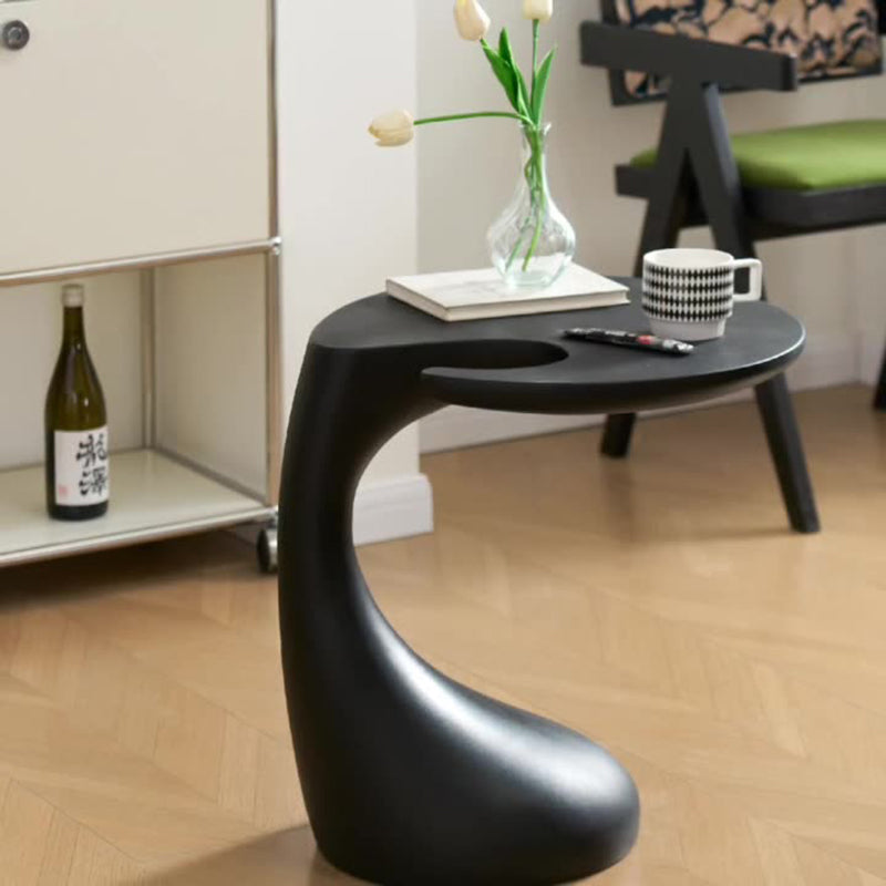 Contemporary Plastic Dolphin-Curve Side Table