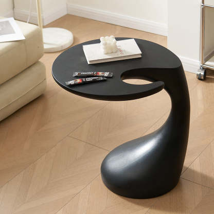 Contemporary Plastic Dolphin-Curve Side Table