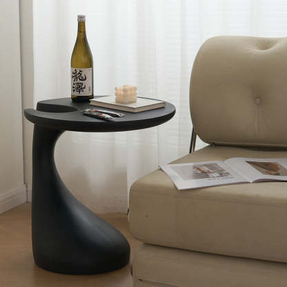 Contemporary Plastic Dolphin-Curve Side Table
