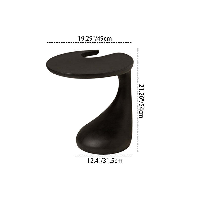 Contemporary Plastic Dolphin-Curve Side Table