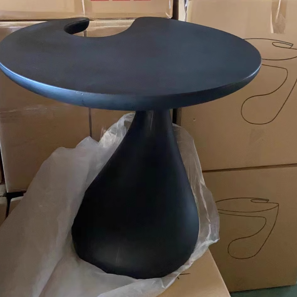 Contemporary Plastic Dolphin-Curve Side Table