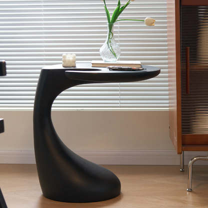 Contemporary Plastic Dolphin-Curve Side Table
