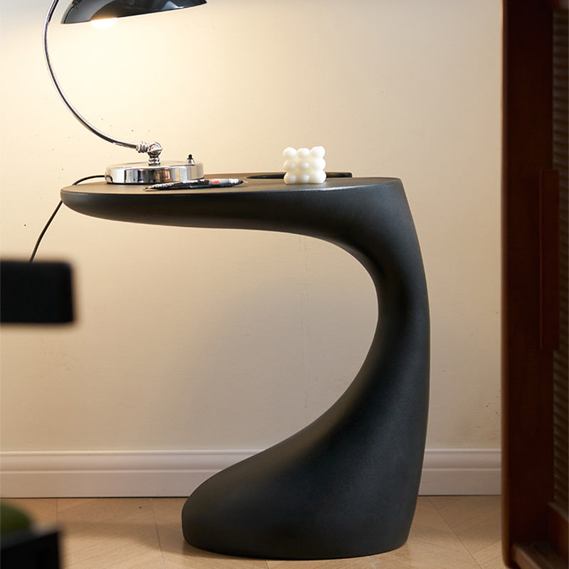 Lighom creative dolphin-curve black end & side tables
