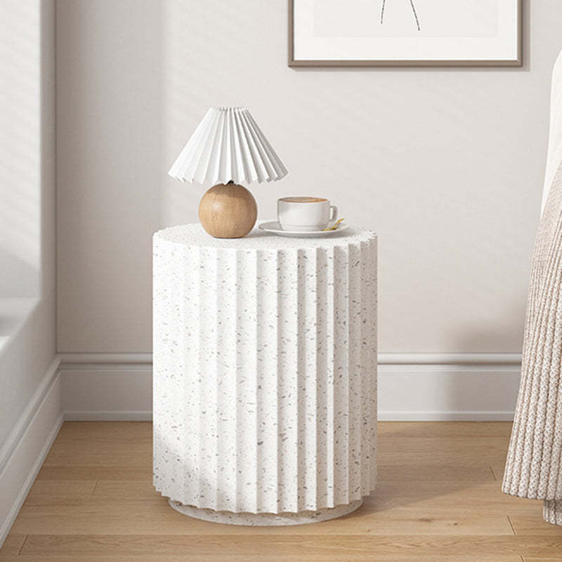 Nordic Magnesium Oxide Cylindrical Side Table