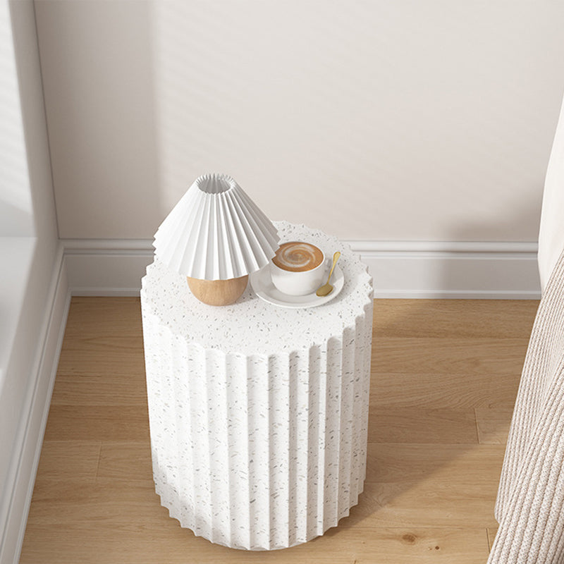 Nordic Magnesium Oxide Cylindrical Side Table
