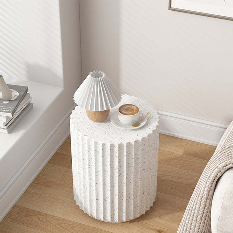 Nordic Magnesium Oxide Cylindrical Side Table