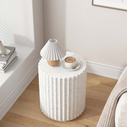 Nordic Magnesium Oxide Cylindrical Side Table