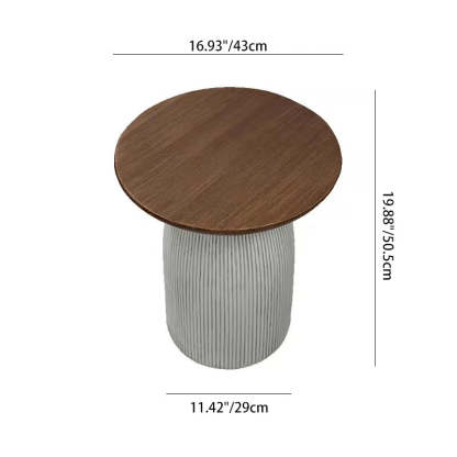 Minimalist Magnesium Oxide Round Side Table