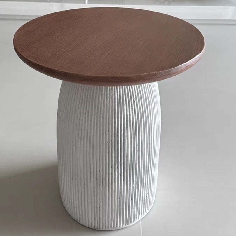 Minimalist Magnesium Oxide Round Side Table