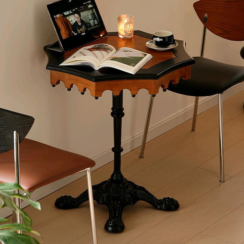 Traditional octagonal cross-base end & side tables in iron wood