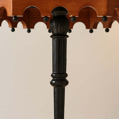 French Wood Iron Octagonal Cross-Base Side Table