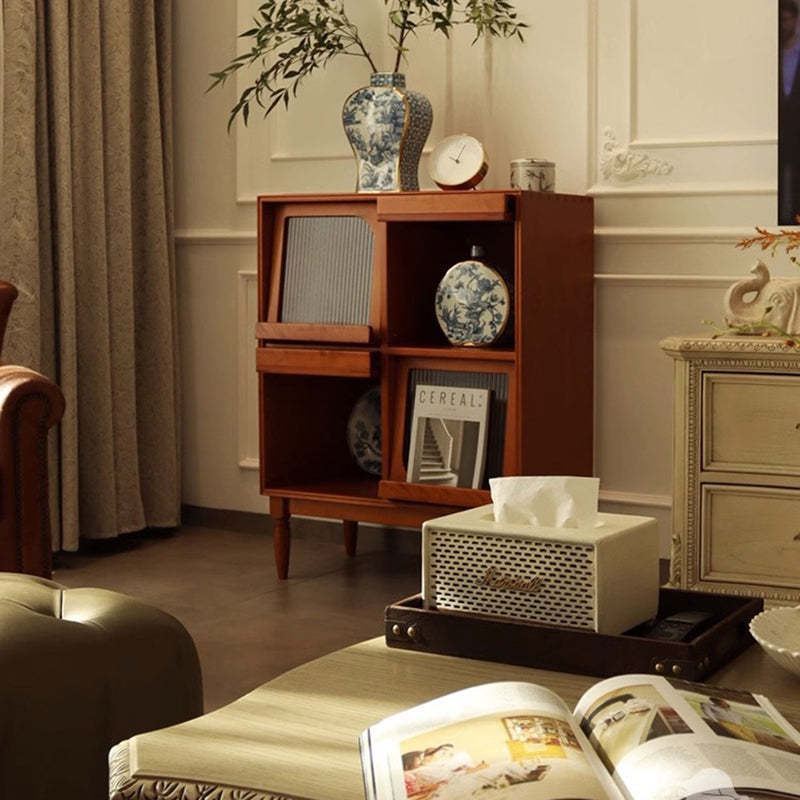 Vintage Wood 4-Cabinet Storage