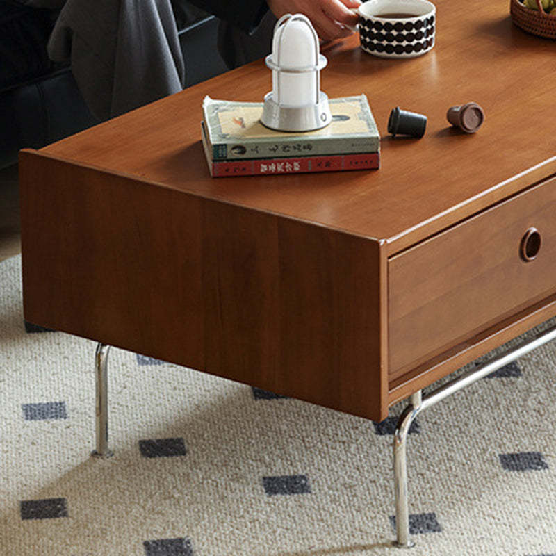 Japanese Wood Nightstand 2-Drawer