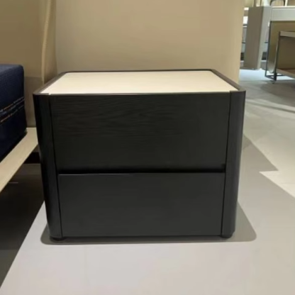 Nordic Wood Nightstand 2-Drawer