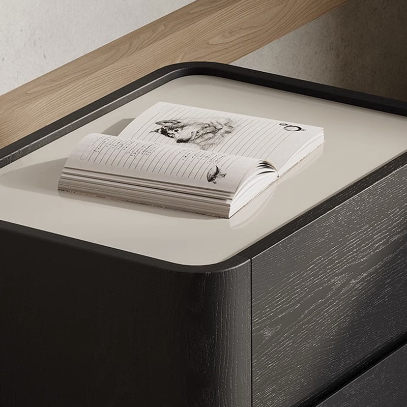 Nordic Wood Nightstand 2-Drawer