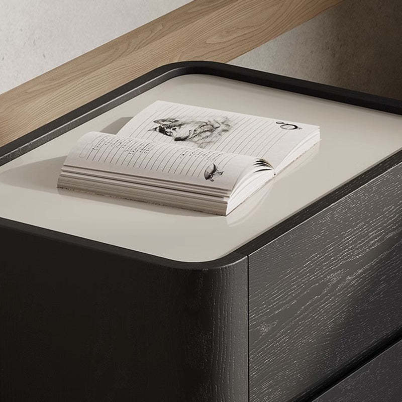 Nordic Wood Nightstand 2-Drawer