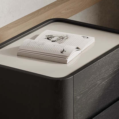 Nordic Wood Nightstand 2-Drawer