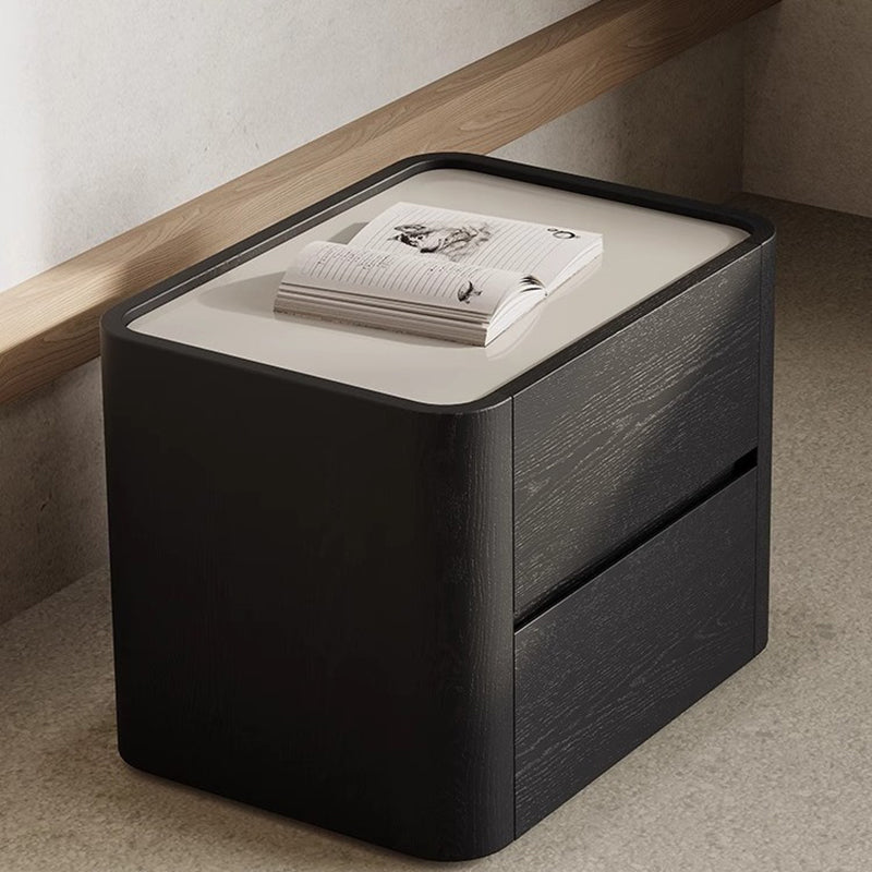 Nordic Wood Nightstand 2-Drawer