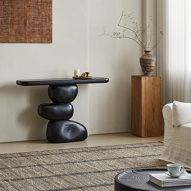 Vintage Pine Wood Irregular Console Table
