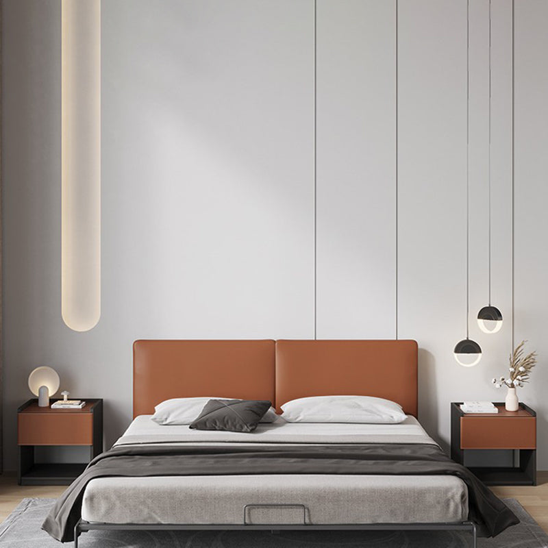Minimalist Saddle Leather 1-Drawer Cabinet