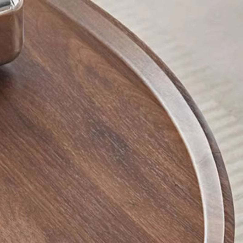 Minimalist Engineered Wood Iron Mango-Shaped Coffee Table