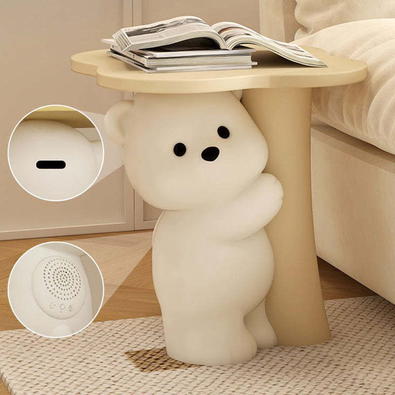 Contemporary Resin Bear-Shaped Side Table