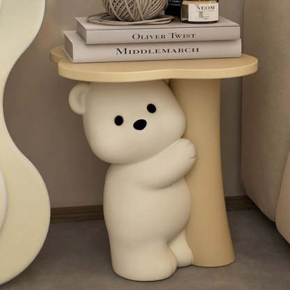 Contemporary Resin Bear-Shaped Side Table