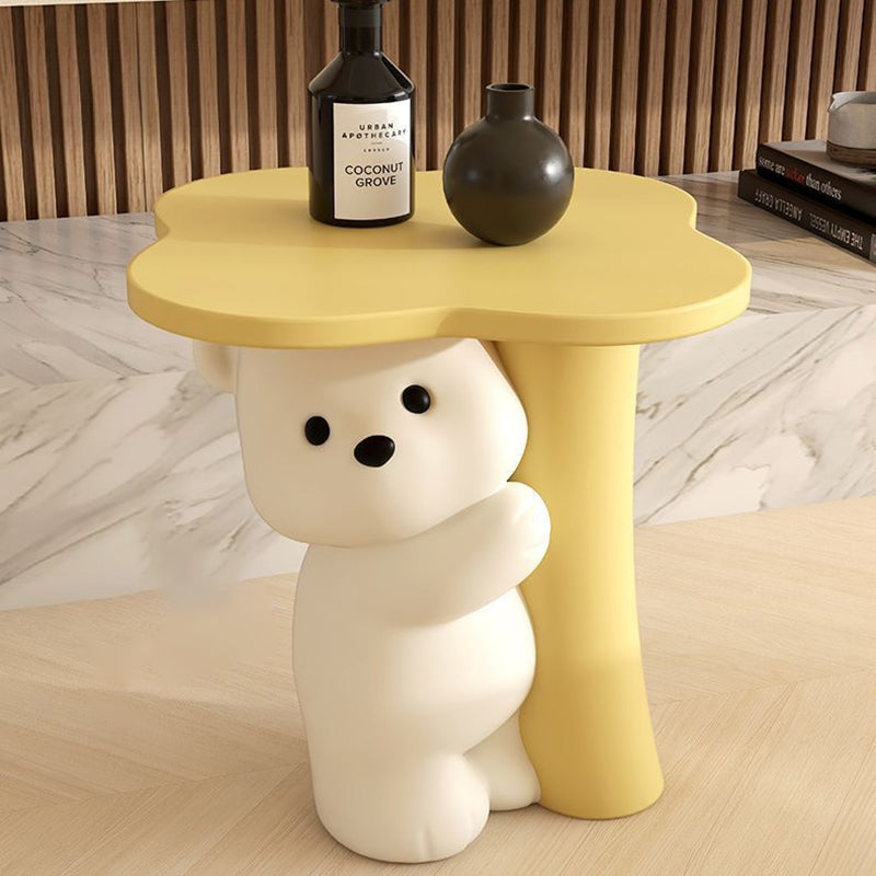 Contemporary Resin Bear-Shaped Side Table