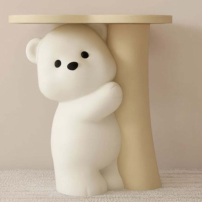 Contemporary Resin Bear-Shaped Side Table
