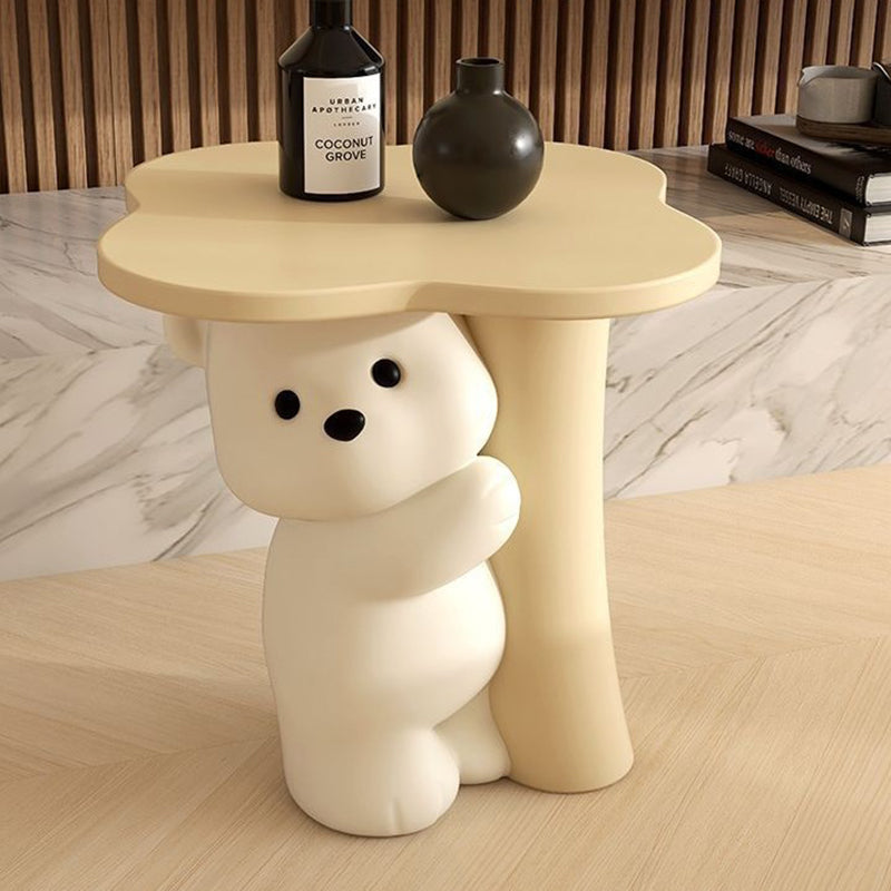 Contemporary Resin Bear-Shaped Side Table