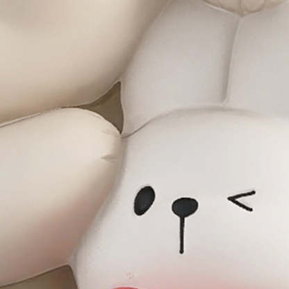 Contemporary Resin Bear Bunny Base Round Side Table