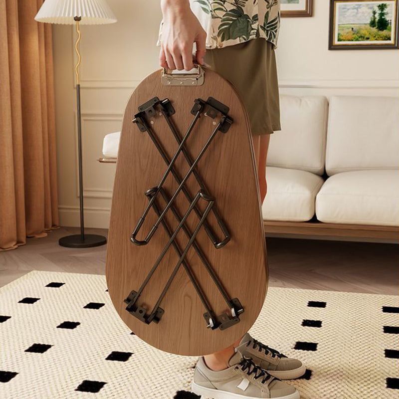 Contemporary Wood Metal Beetle-Shaped Coffee Table