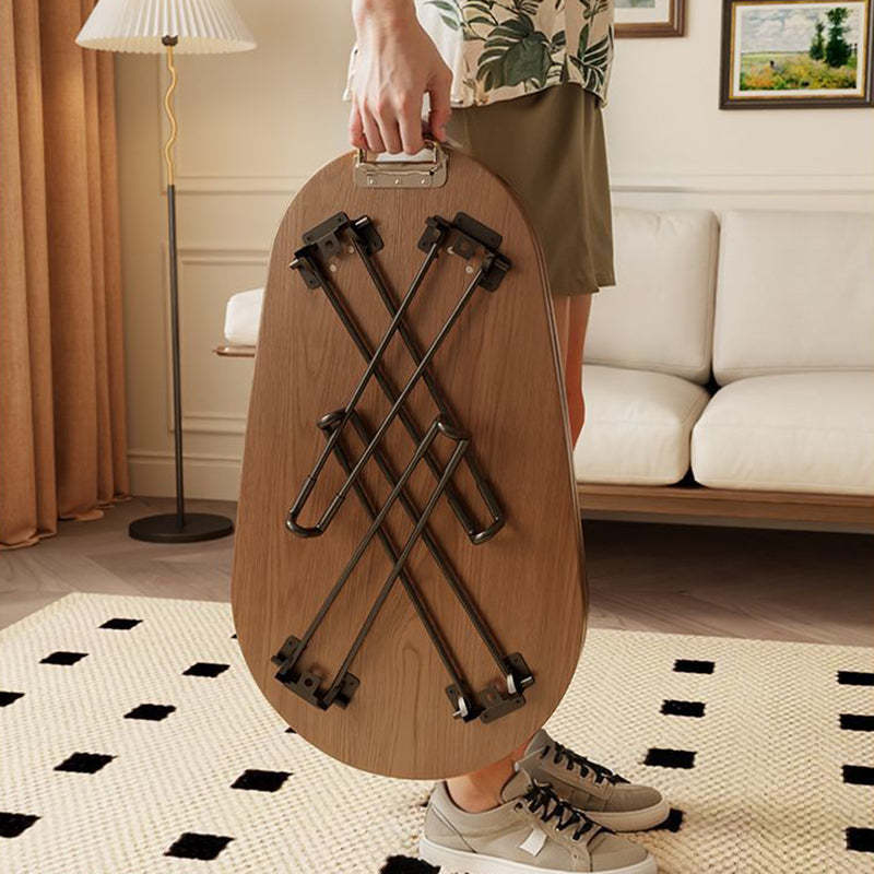 Contemporary Wood Metal Beetle-Shaped Coffee Table
