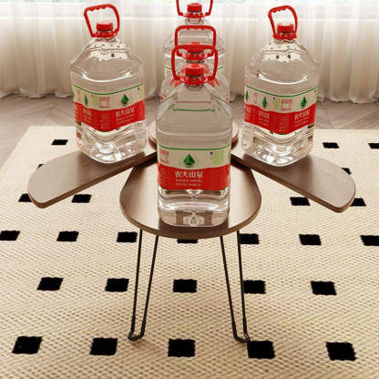 Contemporary Wood Metal Beetle-Shaped Coffee Table