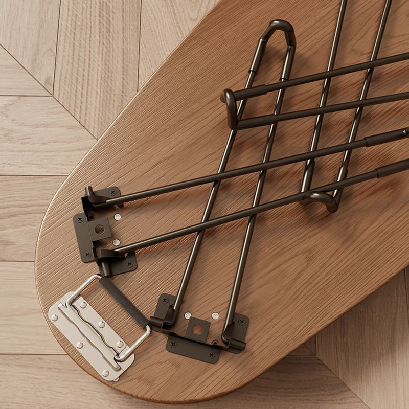 Contemporary Wood Metal Beetle-Shaped Coffee Table