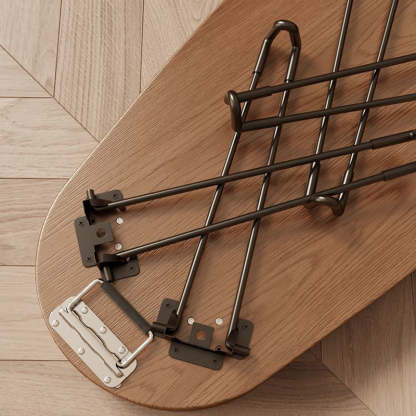 Contemporary Wood Metal Beetle-Shaped Coffee Table