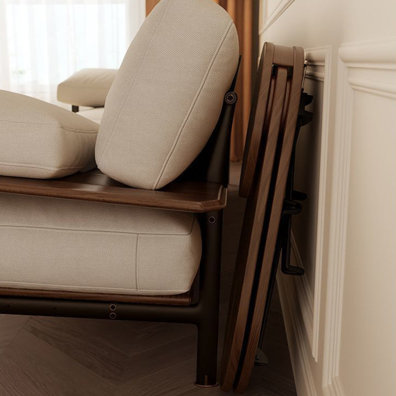 Contemporary Wood Metal Beetle-Shaped Coffee Table