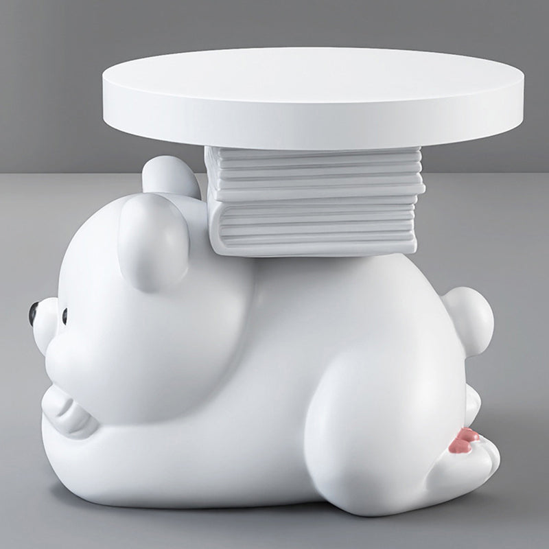 Contemporary Resin Bear-Shaped Side Table