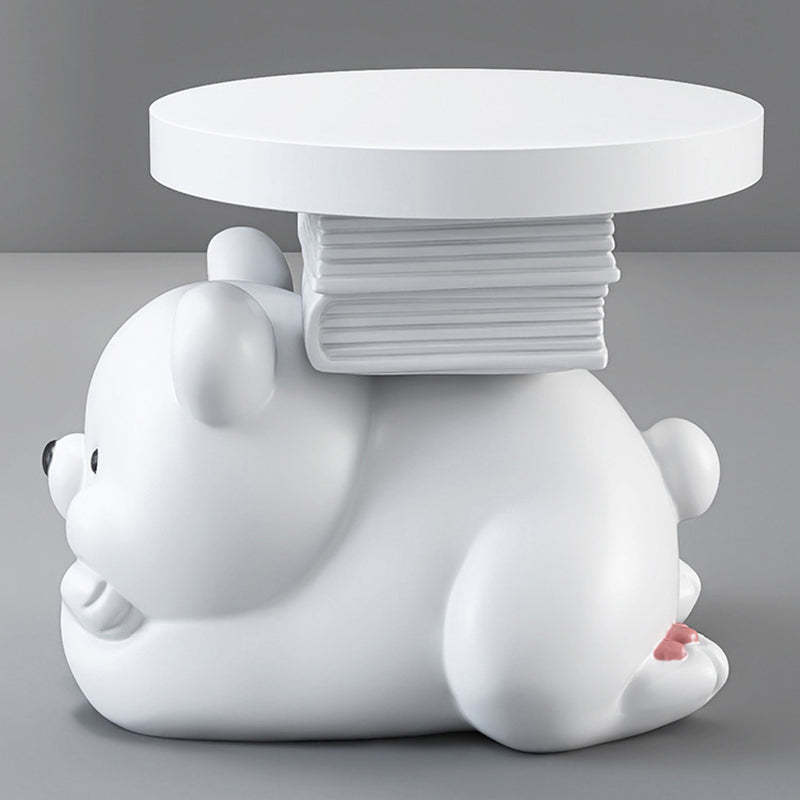 Contemporary Resin Bear-Shaped Side Table
