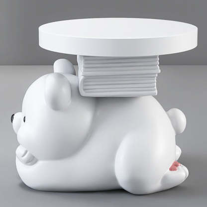 Contemporary Resin Bear-Shaped Side Table