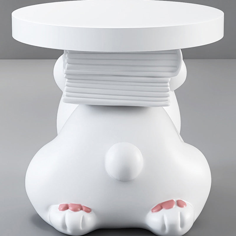 Contemporary Resin Bear-Shaped Side Table