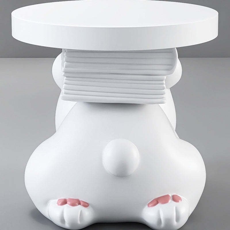 Contemporary Resin Bear-Shaped Side Table