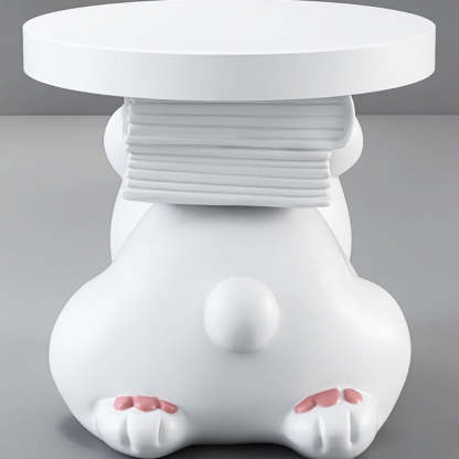 Contemporary Resin Bear-Shaped Side Table