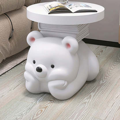 Contemporary Resin Bear-Shaped Side Table