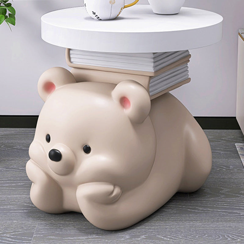 Contemporary Resin Bear-Shaped Side Table