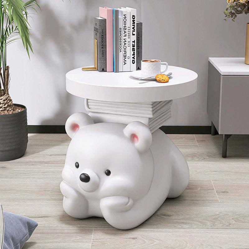 Contemporary Resin Bear-Shaped Side Table